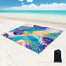 Sandproof Beach Towel with Portable Mesh Bag